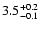 $\rm 3.5_{-0.1}^{+0.2}$