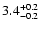 $\rm 3.4_{-0.2}^{+0.2}$