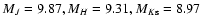 $M_{J}=9.87, M_{H}=9.31, M_{K{\rm s}}=8.97$