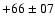 $ +66 \pm 07$