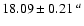 $18.09\pm0.21~^a$