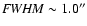 ${\it FWHM} \sim 1.0''$