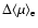 $\Delta \langle \mu \rangle_{\rm e}$