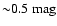 ${\sim} 0.5~\rm mag$