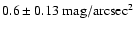 $0.6\pm0.13\rm ~mag/arcsec^2$