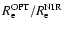 $R_{\rm e}^{\rm OPT}/R_{\rm e}^{\rm NIR}$