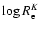 $\log R_{\rm e}^K$