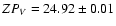 ${
ZP_V=24.92 \pm 0.01}$