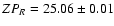 ${ ZP_R=25.06 \pm 0.01}$