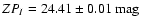 ${
ZP_I=24.41 \pm 0.01~\rm mag}$