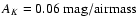 ${A_K =
0.06~\rm mag/airmass}$