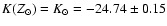 $K(Z_\odot)=K_\odot=-24.74\pm0.15$