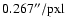 $\rm
0.267''/pxl$