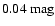 $\rm0.04~mag$