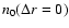 $n_0(\Delta {r}=0)$