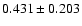 $0.431\pm0.203$