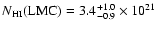 $N_{\rm HI}({\rm LMC}) = 3.4^{+1.0}_{-0.9}\times 10^{21}$