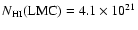 $N_{\rm HI}({\rm LMC}) = 4.1\times 10^{21}$
