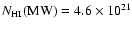 $N_{\rm HI}({\rm MW}) = 4.6\times 10^{21}$
