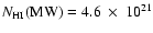 $N_{\rm HI}({\rm MW}) = 4.6~\times~ 10^{21}$