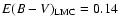 $E(B-V)_{\rm LMC}=0.14$