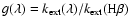 $g(\lambda) = k_{\rm ext}(\lambda)/k_{\rm ext}({\rm H}\beta)$