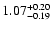 $\rm 1.07^{+0.20}_{-0.19}$