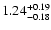 $\rm 1.24^{+0.19}_{-0.18}$