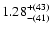 $\rm 1.28^{+(43)}_{-(41)}$