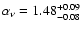 $\alpha_{\nu} = 1.48_{-0.08}^{+0.09}$