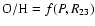 ${\rm O/H} = f(P, R_{\rm 23})$
