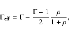 \begin{displaymath}%
\Gamma_{\rm eff} = \Gamma - \frac{\Gamma-1}{2}
\frac{\rho}{1 + \rho},
\end{displaymath}