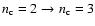 $n_{\rm c}=2 \rightarrow n_{\rm c}=3$
