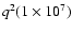$q^2(1 \times 10^7)$