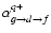 $\alpha^{q+}_{g\rightarrow d \rightarrow f}$