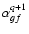 $\alpha^{q+1}_{gf}$