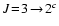 $J\!=\!3\!\rightarrow\!2^c$