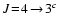 $J\!=\!4\!\rightarrow\!3^c$