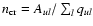 $n_{\rm cr}= A_{ul}/
\sum_{l} q_{ul}$