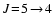 $J\!=\!5\!\rightarrow\!4$