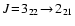 $J\!=\!3_{22}\!\rightarrow\!2_{21}$