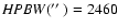 ${\it
HPBW}(\hbox{$^{\prime\prime}$ })=2460$