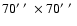 $70\hbox{$^\prime$ }\hbox{$^\prime$ }\times 70\hbox{$^\prime$ }\hbox{$^\prime$ }$