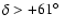 $\delta>+61\hbox{$^\circ$ }$