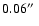$0.06\hbox{$^{\prime\prime}$ }$