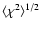 $\langle \chi^2 \rangle ^{1/2}$