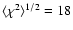 $\langle \chi^2 \rangle ^{1/2}=18$