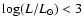 $\log(L/L_{\odot})<3$