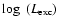 $\log~(L_{{\rm exc}})$