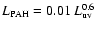 $L_{{\rm PAH}} =
0.01~L_{{\rm uv}}^{0.6}$